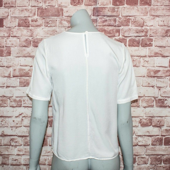 Jesse Kamm Women's steinem T-Shirt in Bone White Size Small - Picture 4 of 11